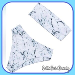 🙌 Z&X Women Swimsuit Tight Polyester Swimming bandeau padded top w/ full bottom